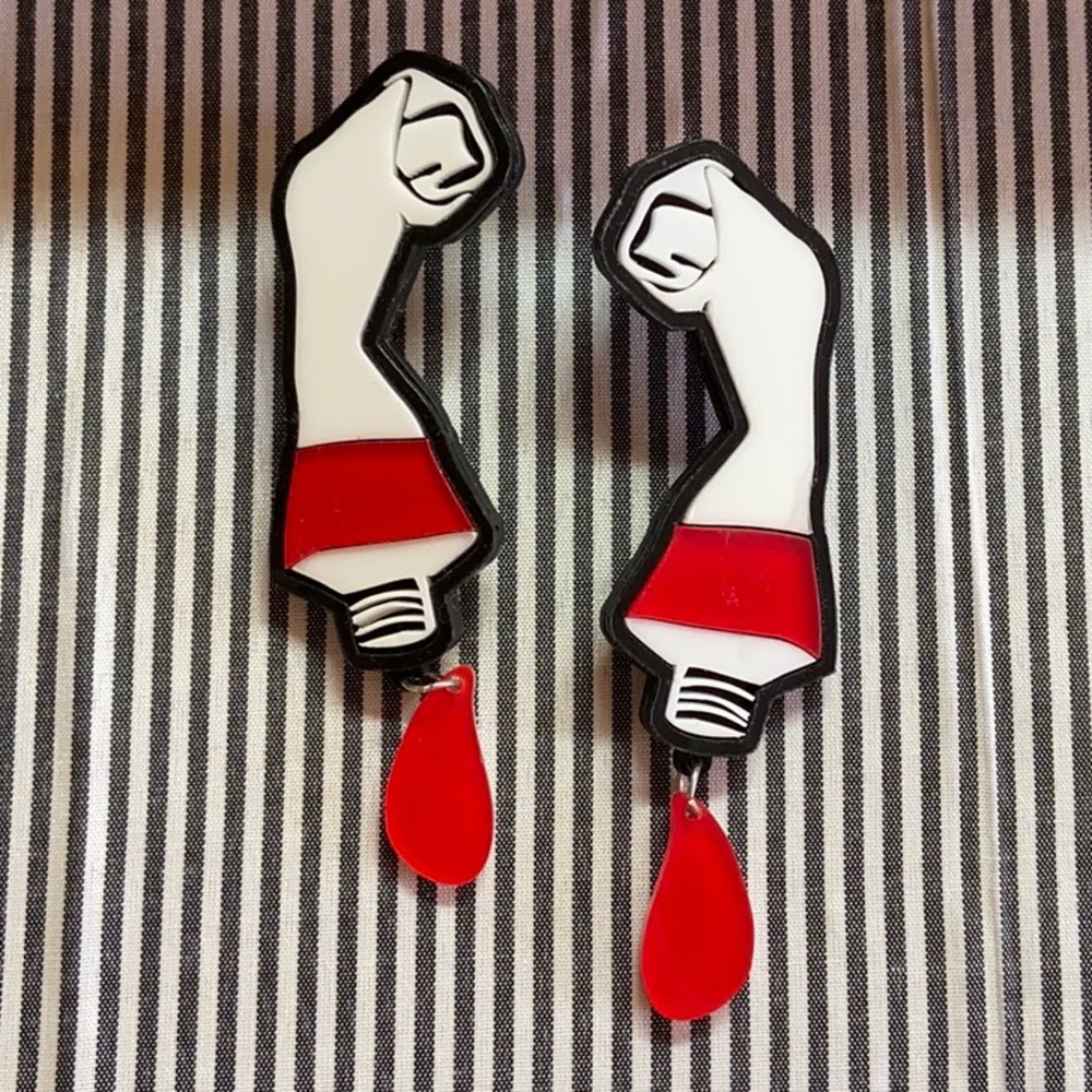 Paint tube earrings❤️